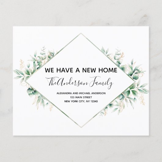 Begroting Moving Announge Eucalyptus Greenery Flyer (Voorkant)