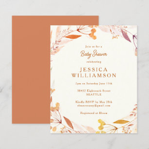 Begroting najaar Baby shower Floral Boho