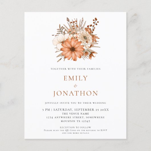 Begroting najaar Florals QR Code Weddenschap Uitno (Voorkant)