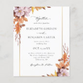 Begroting najaar Herfst Floral Wedding Elegant Fol (Voorkant)