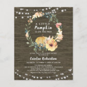 Begroting najaar Rustic Little Pumpkin Baby shower (Voorkant)