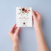 Begroting najaar Waterverf Floral Weddenschap Flyer (Hand)