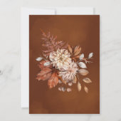 Begroting najaar Waterverf Floral Wedding Kaart (Achterkant)