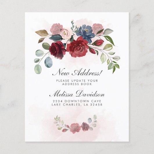 Begroting Nieuwe Aankondiging Floral Moving (Voorkant)