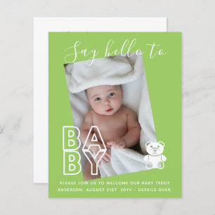 BEGROTING Nieuwe babyFOTO-kaarten - Modern Fun Gir