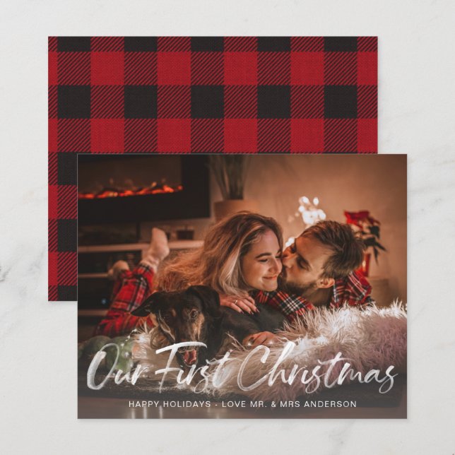 Begroting onze eerste kerstbufferfoto (Voorkant / Achterkant)