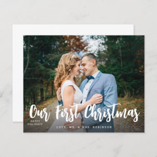 Begroting onze eerste kerstminimalistische H-foto