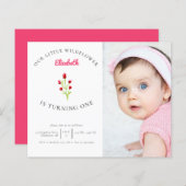 Begroting onze kleine Wildbloem 1e verjaardag Foto (Voorkant / Achterkant)