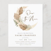 Begroting over het Baby shower van Moon Boho Palm  (Voorkant)