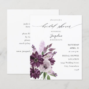 Begroting Paars en lavender Floral Vrijgezellenfee