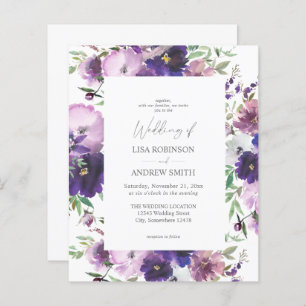 Begroting Paars - Lavender & Violet Floral 2 Wedde