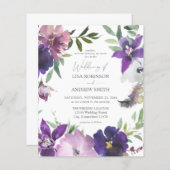 Begroting Paars - Lavender & Violet Floral Wedding (Voorkant / Achterkant)