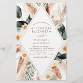 Begroting Pampas Grass Boho Eucalyptus Weddenschap (Voorkant)