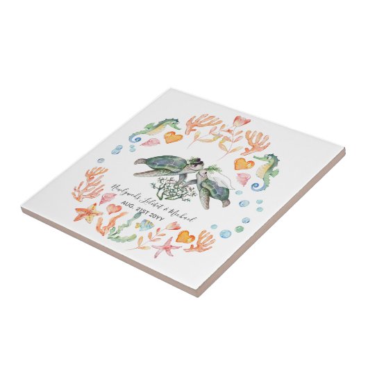 BEGROTING Passen getrouwd Huwelijkscadeaus Aangepa Tegeltje (Zijkant)