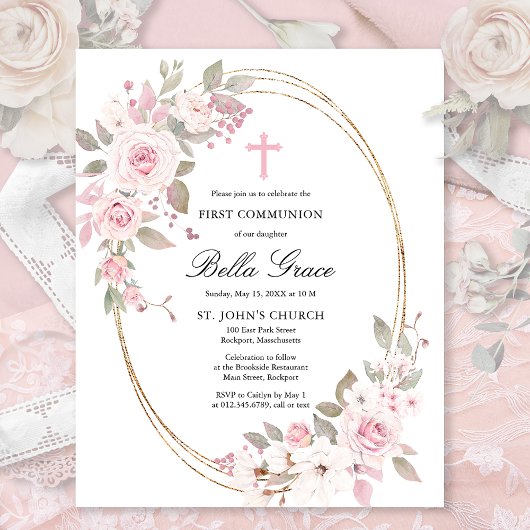 Begroting Pink Floral Eerste Heilige Communauteit