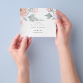 BEGROTING Pink Sage Peach Weddenschap Flyer (Hand)