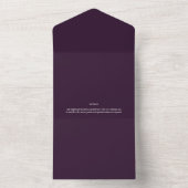 BEGROTING PLUM PURPLE Monochroom Template All In One Uitnodiging (Binnen)