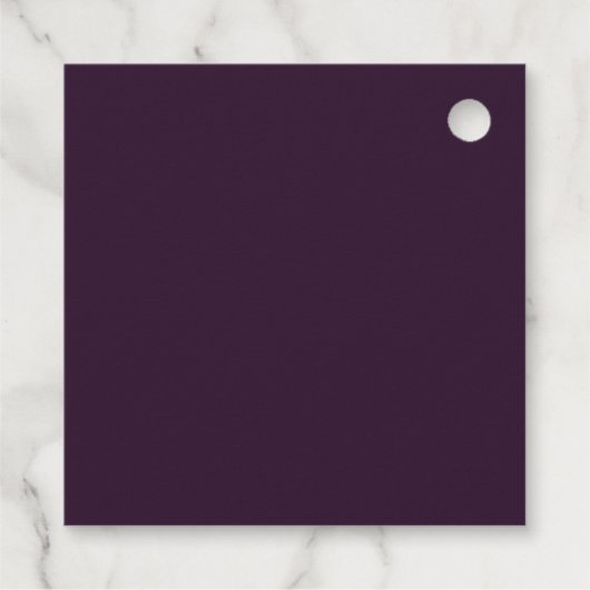 BEGROTING PLUM PURPLE Monochroom Template Bedankjes Labels (Achterkant)