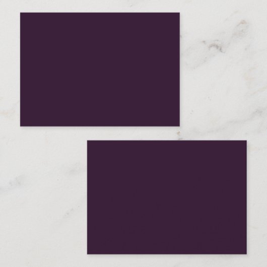 BEGROTING PLUM PURPLE Monochroom Template Visitekaartje (Voorkant / Achterkant)