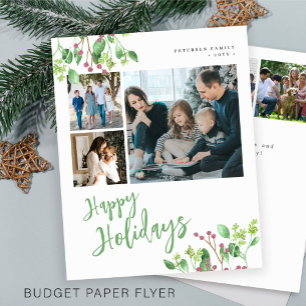 Begroting Prettige feestdagen foto Holiday Kaart