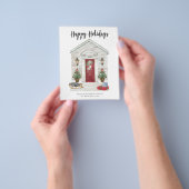 Begroting Prettige feestdagen thuiskerstKaart Flyer (Hand)