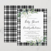 Begroting Pset Eucalyptus Baby shower Invitation (Voorkant / Achterkant)