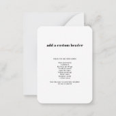 Begroting QR-code Modern Modern Eventueel voorval Notitiekaartje (Achterkant)