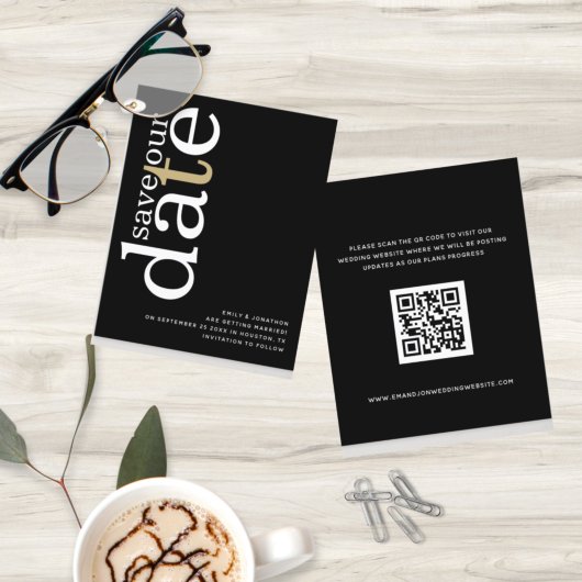 Begroting QR Code White Gold Text Black Opslagdatu