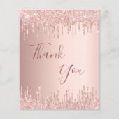 BEGROTING roos goud goudglitter bedankt! (Voorkant)