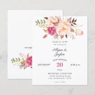 Begroting Roze blush Blooming Floral Wedding