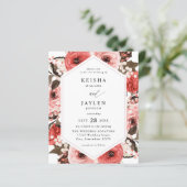 Begroting Roze en Rode Roze Floral Wedding 2 (Staand voorkant)