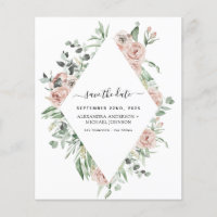 Begroting Roze Floral sparen de Uitnodiging van de