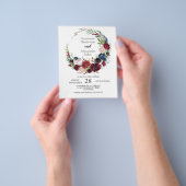 Begroting/Rozen - huwelijksuitnodiging. Flyer (Hand)