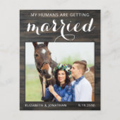 Begroting Rustic Equine Wedding Horse Save the Dat (Voorkant)