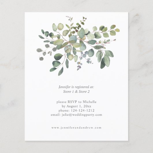 Begroting Rustic Eucalyptus Greenery Duo Flyer (Achterkant)