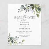 Begroting Rustic Greenery Wedding Save the Date (Voorkant)