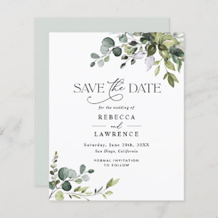 Begroting Rustic Greenery Wedding Save the Date