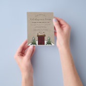 Begroting Rustic Holiday Open House Flyer (Hand)