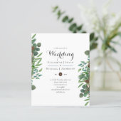 Begroting Rustic kerstbruiloft Winter Invites (Staand voorkant)