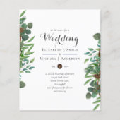 Begroting Rustic kerstbruiloft Winter Invites (Voorkant)