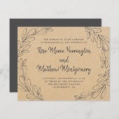 Begroting Rustic Kraft & Hand-draw Wedding (Voorkant / Achterkant)