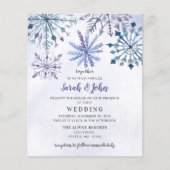 Begroting Rustic Snowflakes Winter Weddenschap (Voorkant)