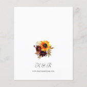 Begroting Rustic Sunflower & Burgundy Floral Weddi (Achterkant)