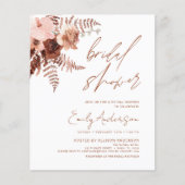 Begroting Rustic Terracotta Floral Boho Vrijgezell Flyer (Voorkant)