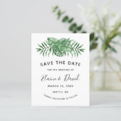 Begroting Rustic Tropical Greenery sparen de datum (Staand voorkant)