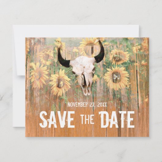Begroting Rustige zonnebloemen Bull Skull Save the (Voorkant)