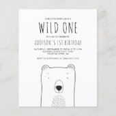 Begroting Rustisch Beer Wilde 1 1e verjaardag Uitn (Voorkant)