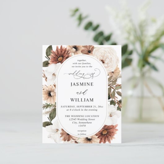 Begroting Rustisch Neutral Boho Floral Wedding (Staand voorkant)
