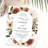 Begroting Rustisch Neutral Boho Floral Wedding Flyer