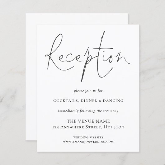 Begroting Script Ontvangst Details Bruiloft Enclos (Voorkant / Achterkant)